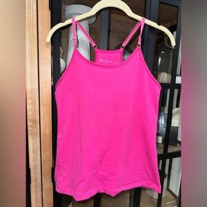 Beyond Yoga spacedye barbie hot pink tank top adjustable fitted workout active